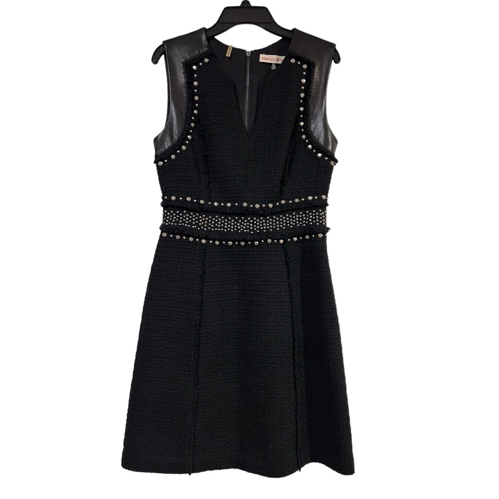 Rebecca Taylor Black Studded Midi Dress